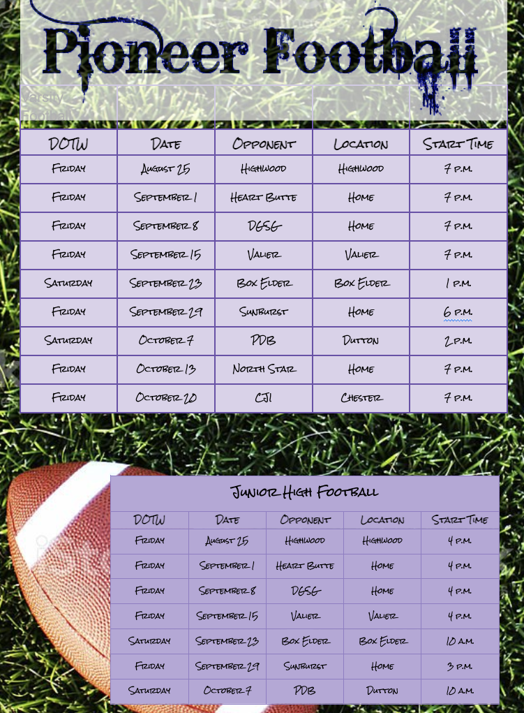 football schedule